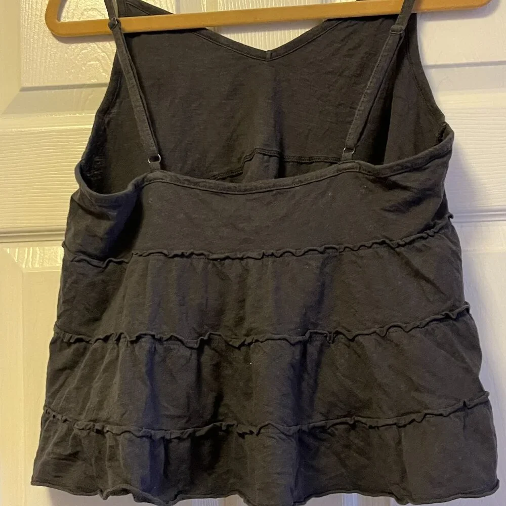Women's American Eagle BabyDoll Grey Top Size L - Picture 3 of 3